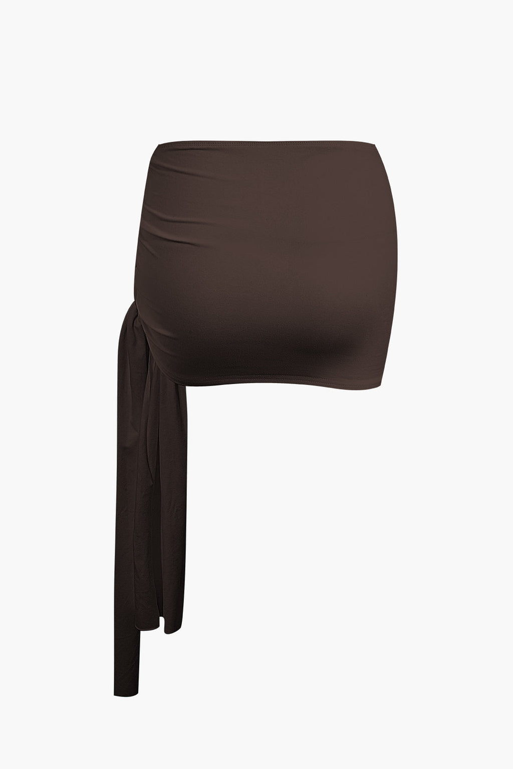 ONE-SHOULDER TOP AND TIE MINI SKIRT SET FOR SPECIAL OCCASIONS