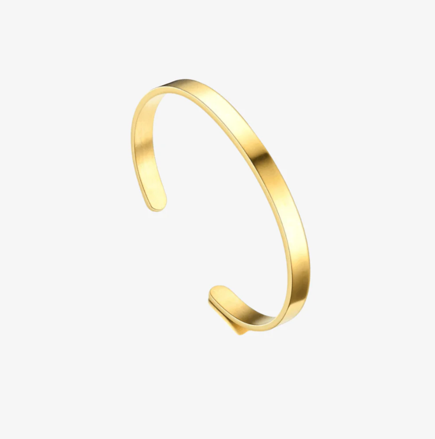 OPEN-ENDED BANGLE BRACELET IN GOLD TONE - ELEGANT FASHION ACCESSORY