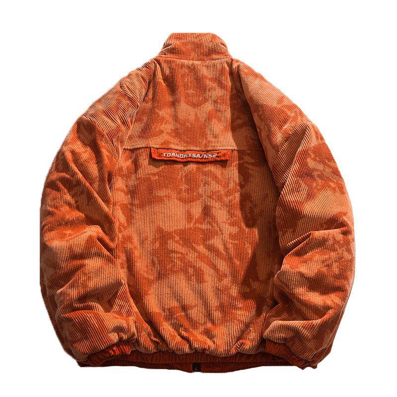 ORANGE CORDUROY JACKET WITH POCKETS