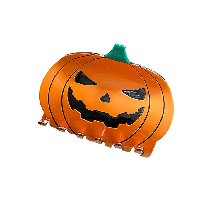 ORANGE JACK-O'-LANTERN HAIR CLIP ACCESSORY