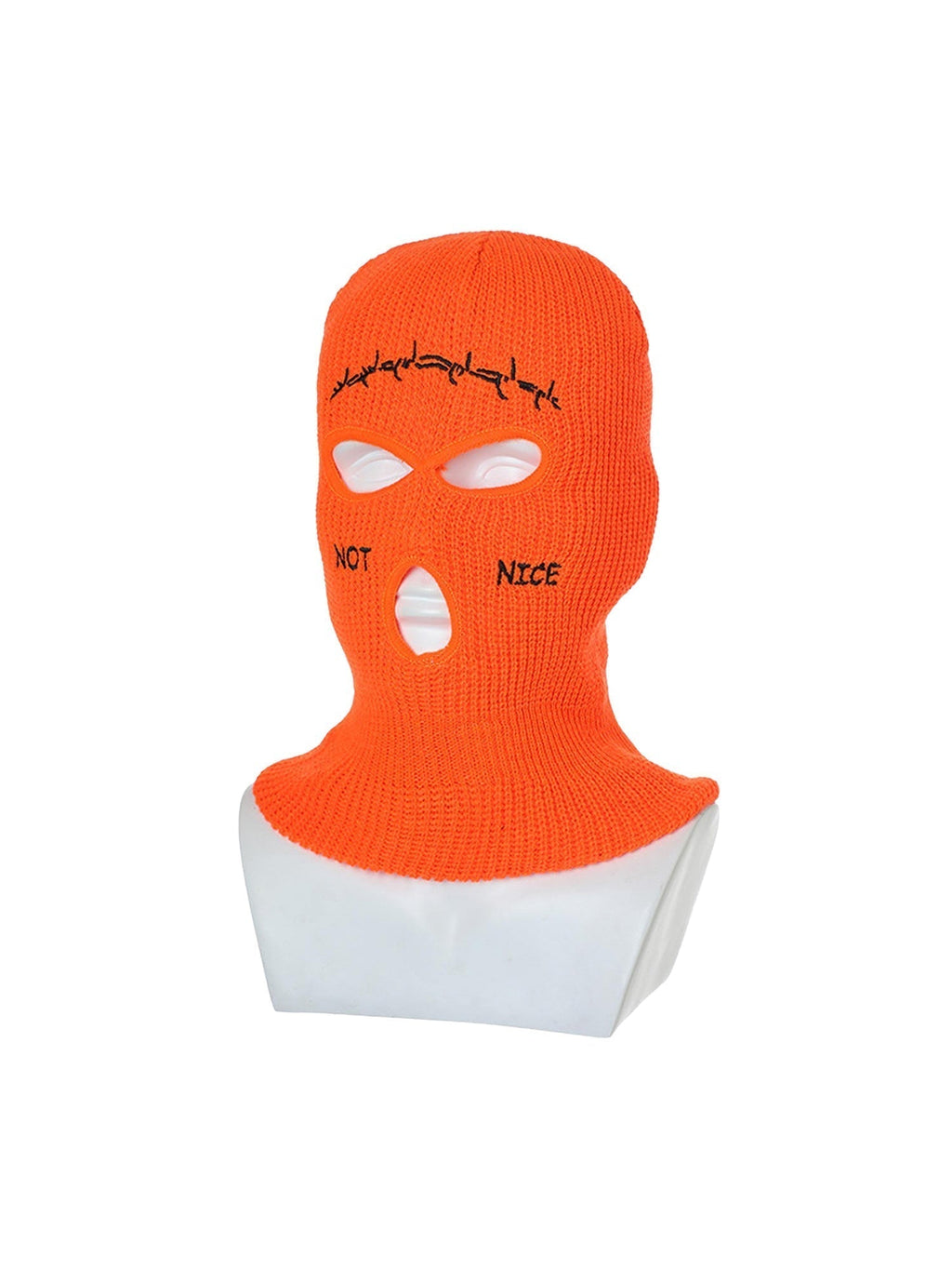ORANGE KNIT BALACLAVA - FUN KNITTED BALACLAVA FOR ADVENTUROUS WEAR