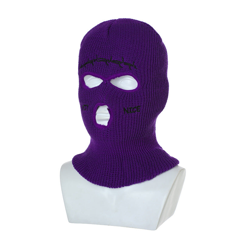 ORANGE KNIT BALACLAVA - FUN KNITTED BALACLAVA FOR ADVENTUROUS WEAR
