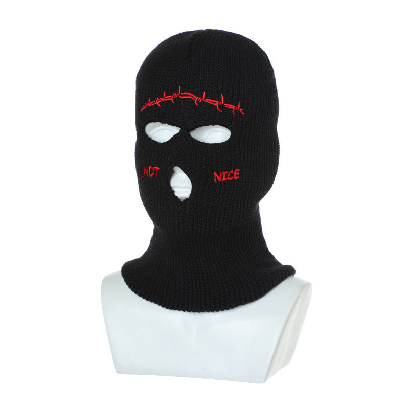 ORANGE KNIT BALACLAVA - FUN KNITTED BALACLAVA FOR ADVENTUROUS WEAR
