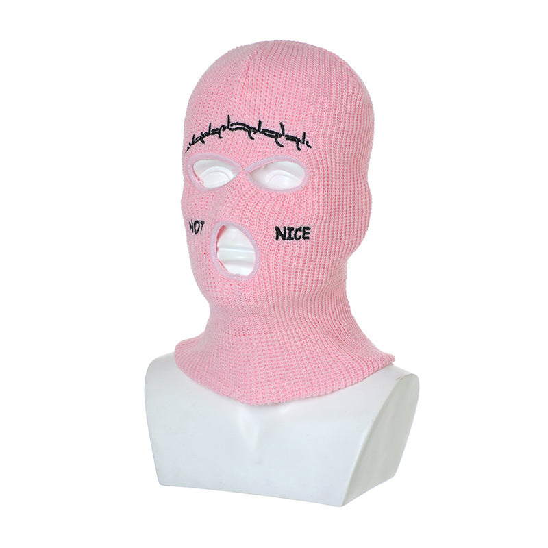 ORANGE KNIT BALACLAVA - FUN KNITTED BALACLAVA FOR ADVENTUROUS WEAR