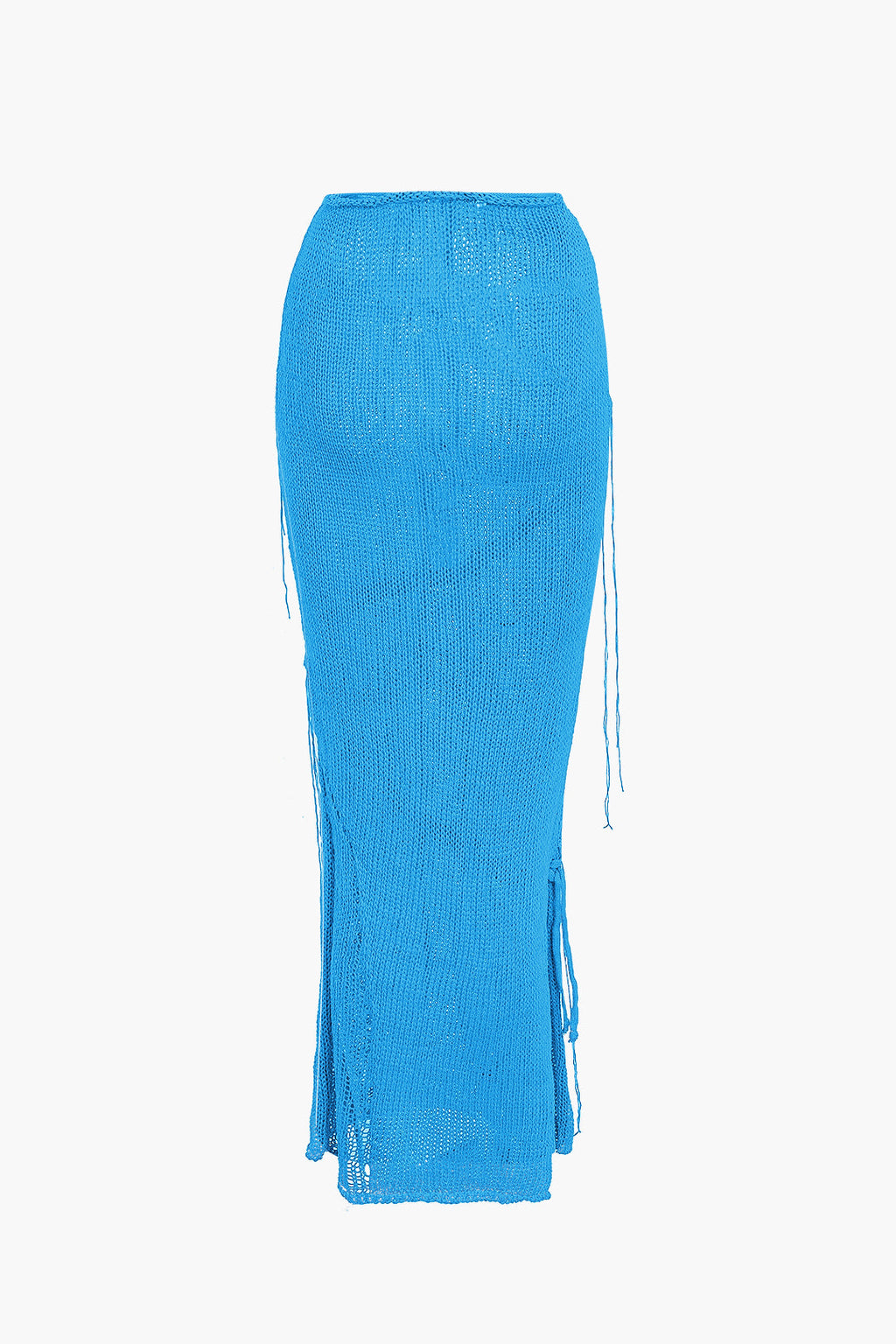 ORANGE KNIT TOP AND SKIRT SET FOR SPECIAL OCCASIONS, SEMI-TRANSPARENT KNITWEAR