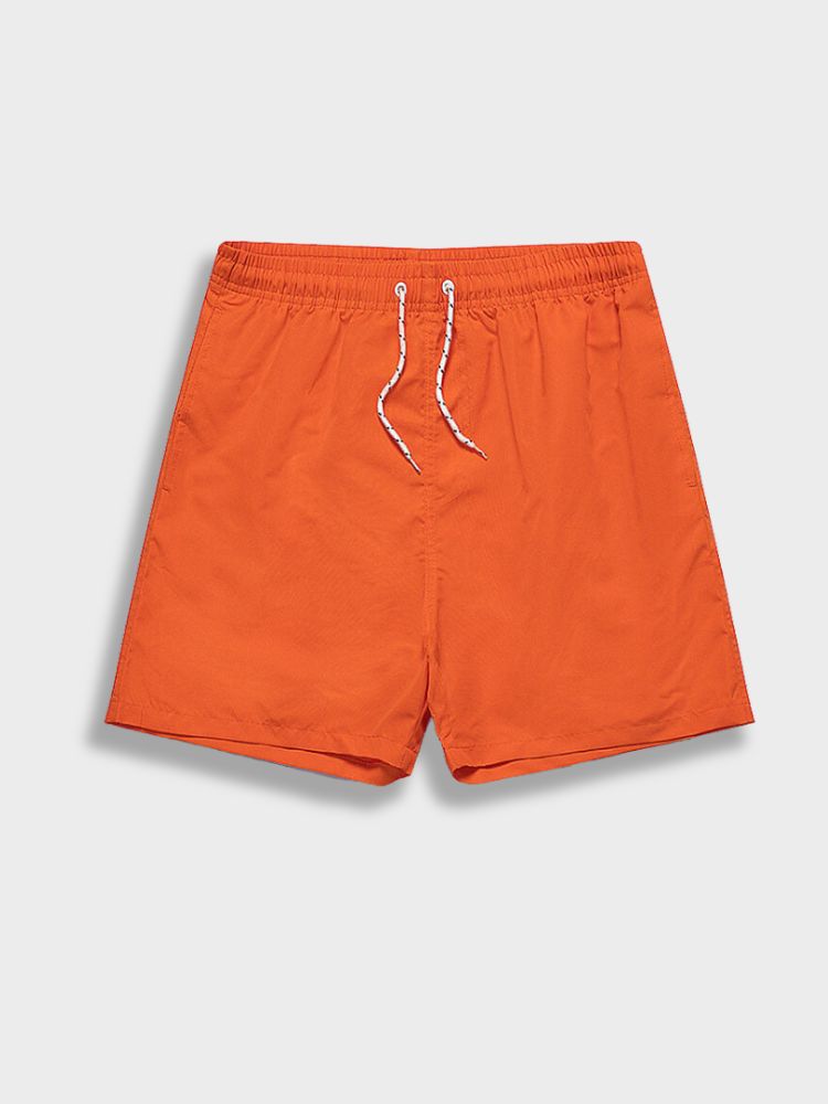ORANGE SWIM TRUNKS WITH DRAWSTRING