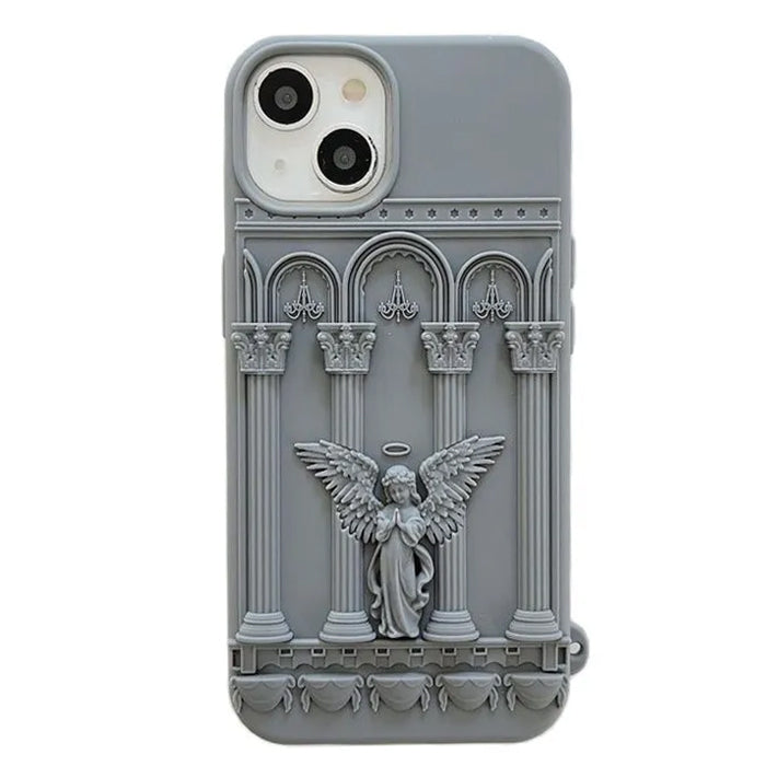 ORNATE ANGEL-THEMED PHONE CASE FOR COQUETTE AESTHETIC IPHONE