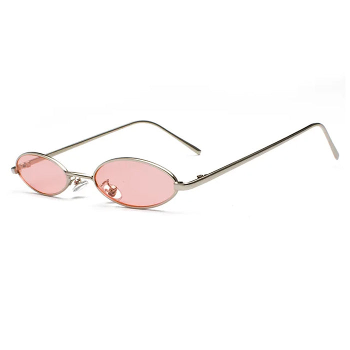 OVAL RED SUNGLASSES Y2K GLOW