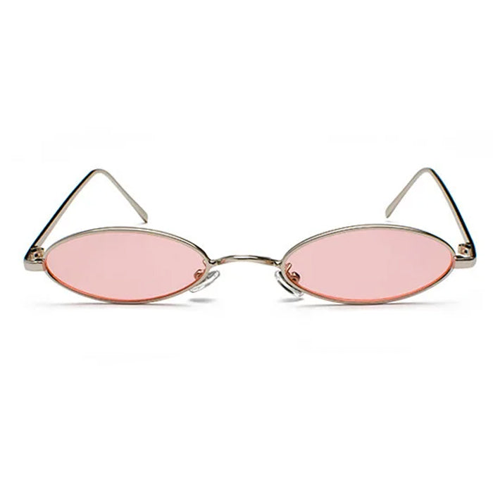 OVAL RED SUNGLASSES Y2K GLOW