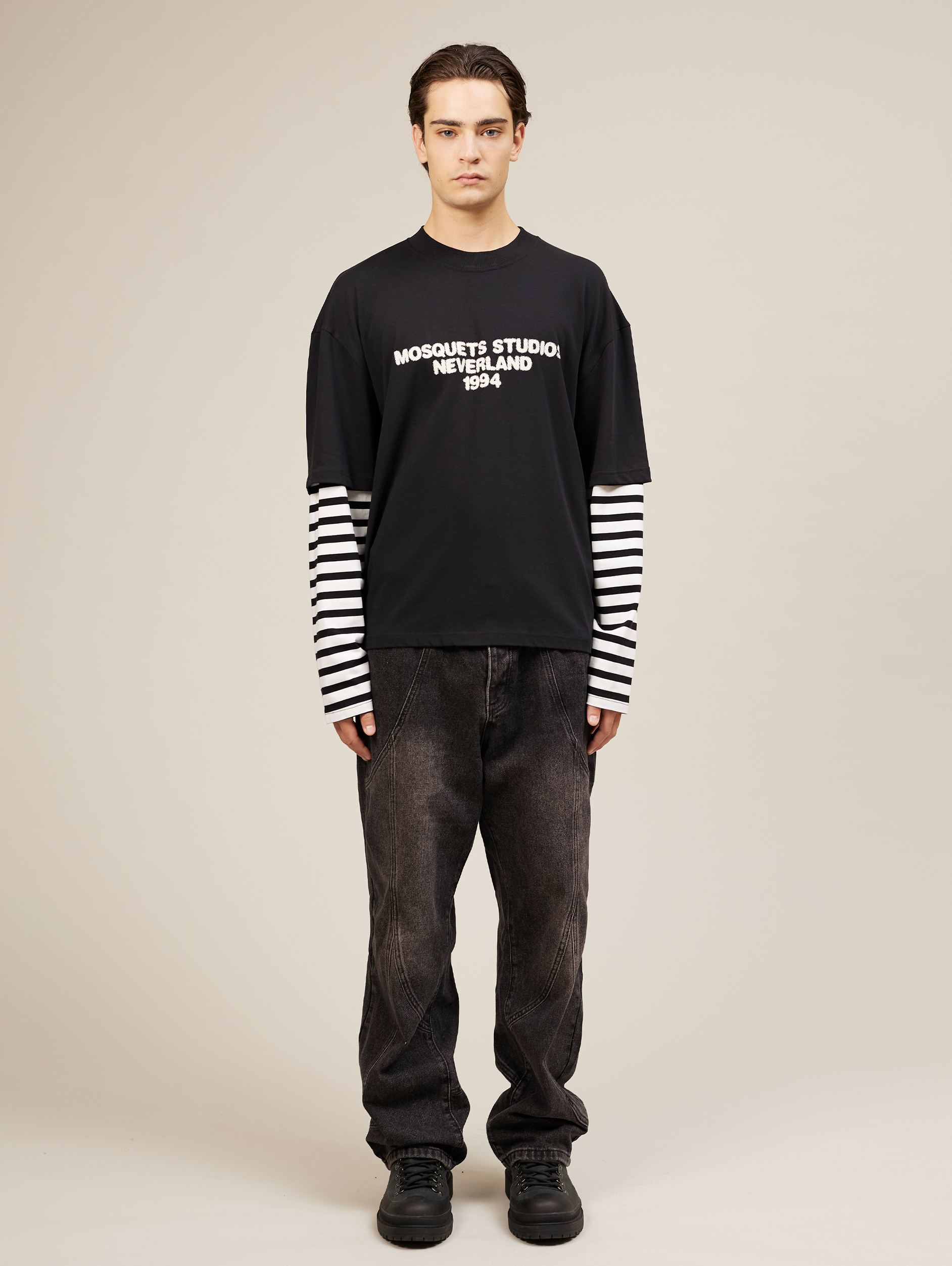 OVERSIZED BLACK STRIPED SHIRT FOR ULTIMATE COMFORT