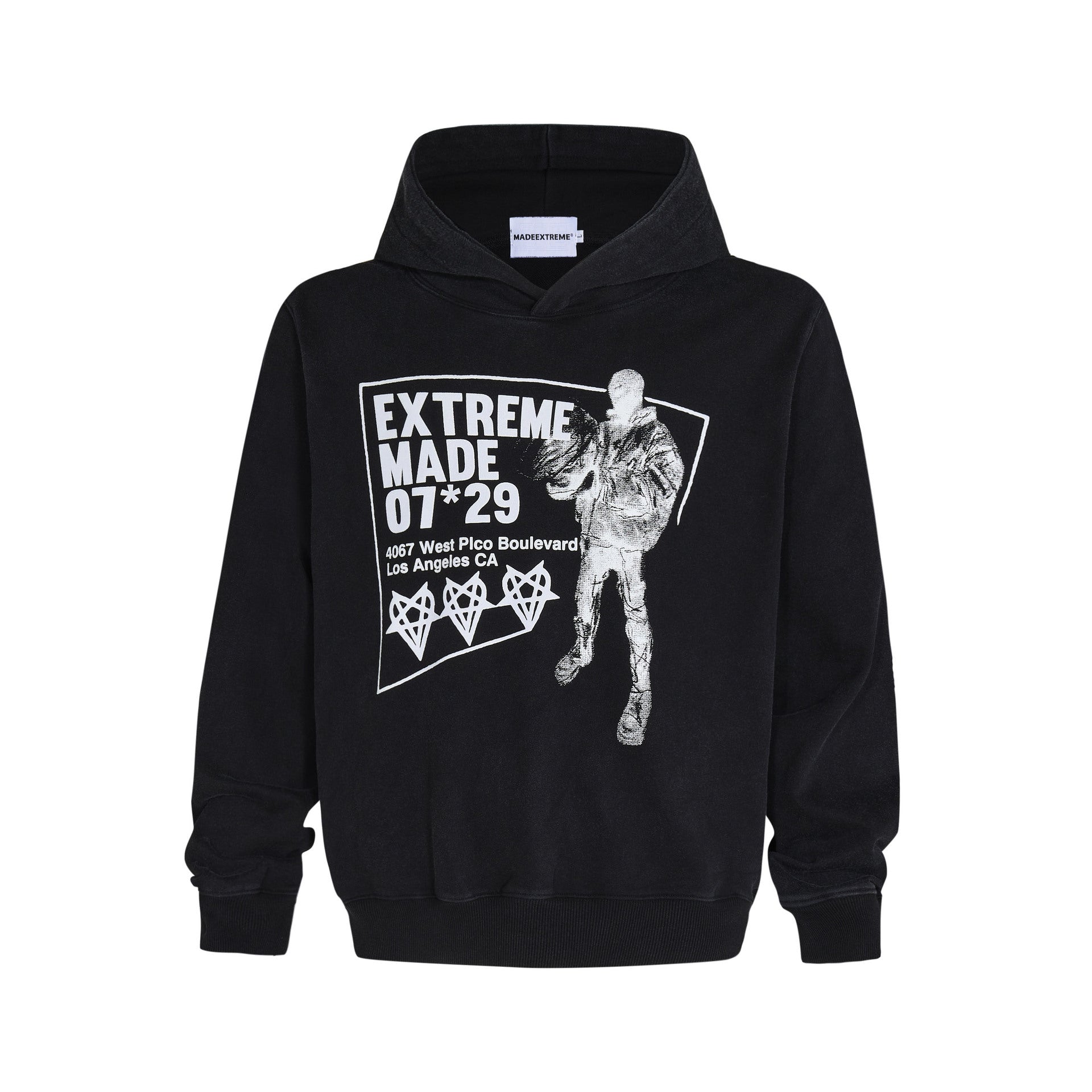 OVERSIZED HOODIE WITH QUALITY PRINT AND STYLISH TOPSTITCHING