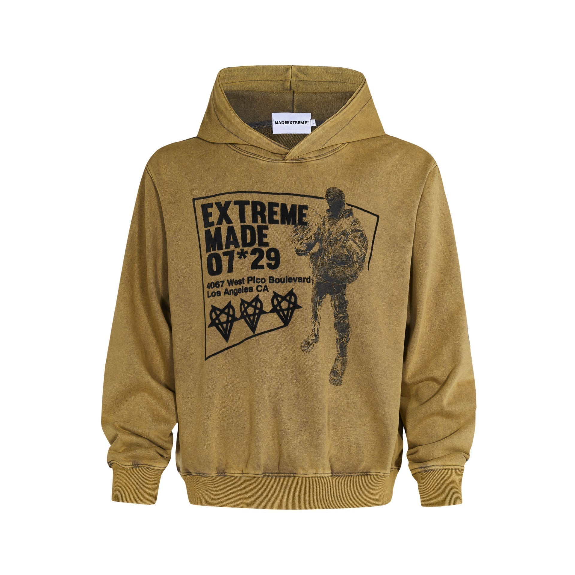 OVERSIZED HOODIE WITH QUALITY PRINT AND STYLISH TOPSTITCHING