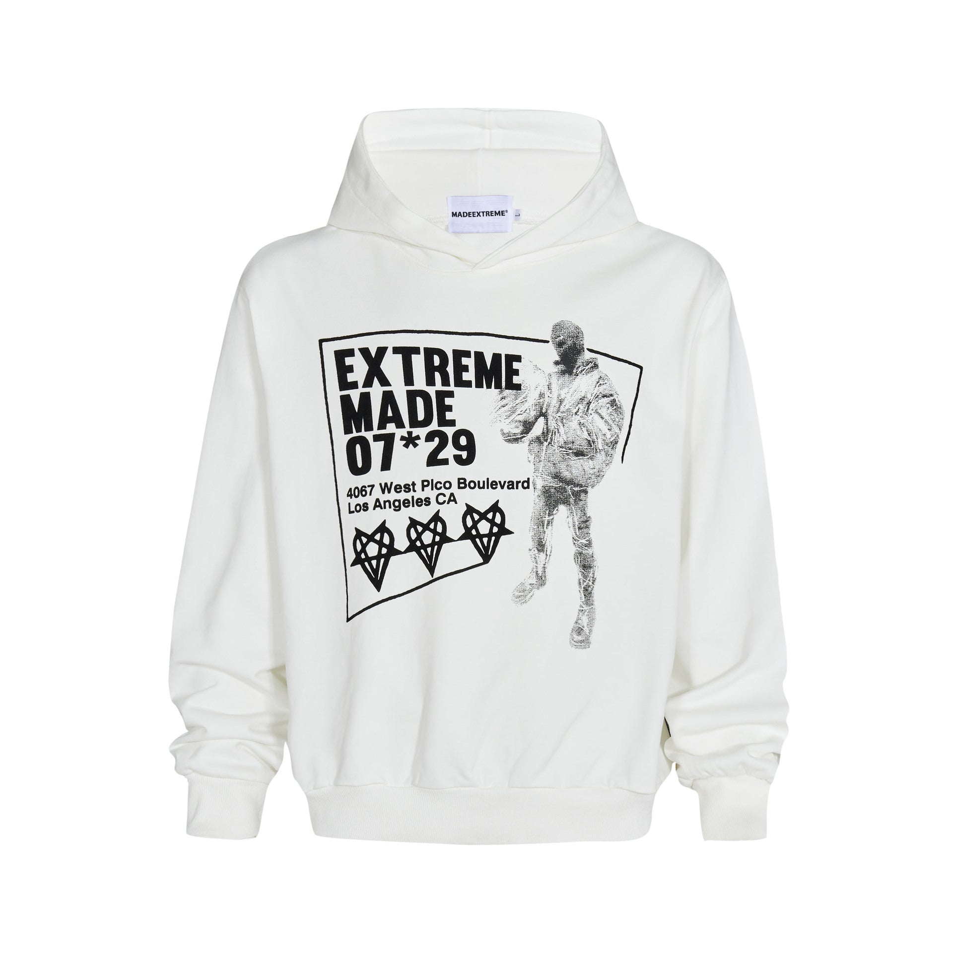 OVERSIZED HOODIE WITH QUALITY PRINT AND STYLISH TOPSTITCHING