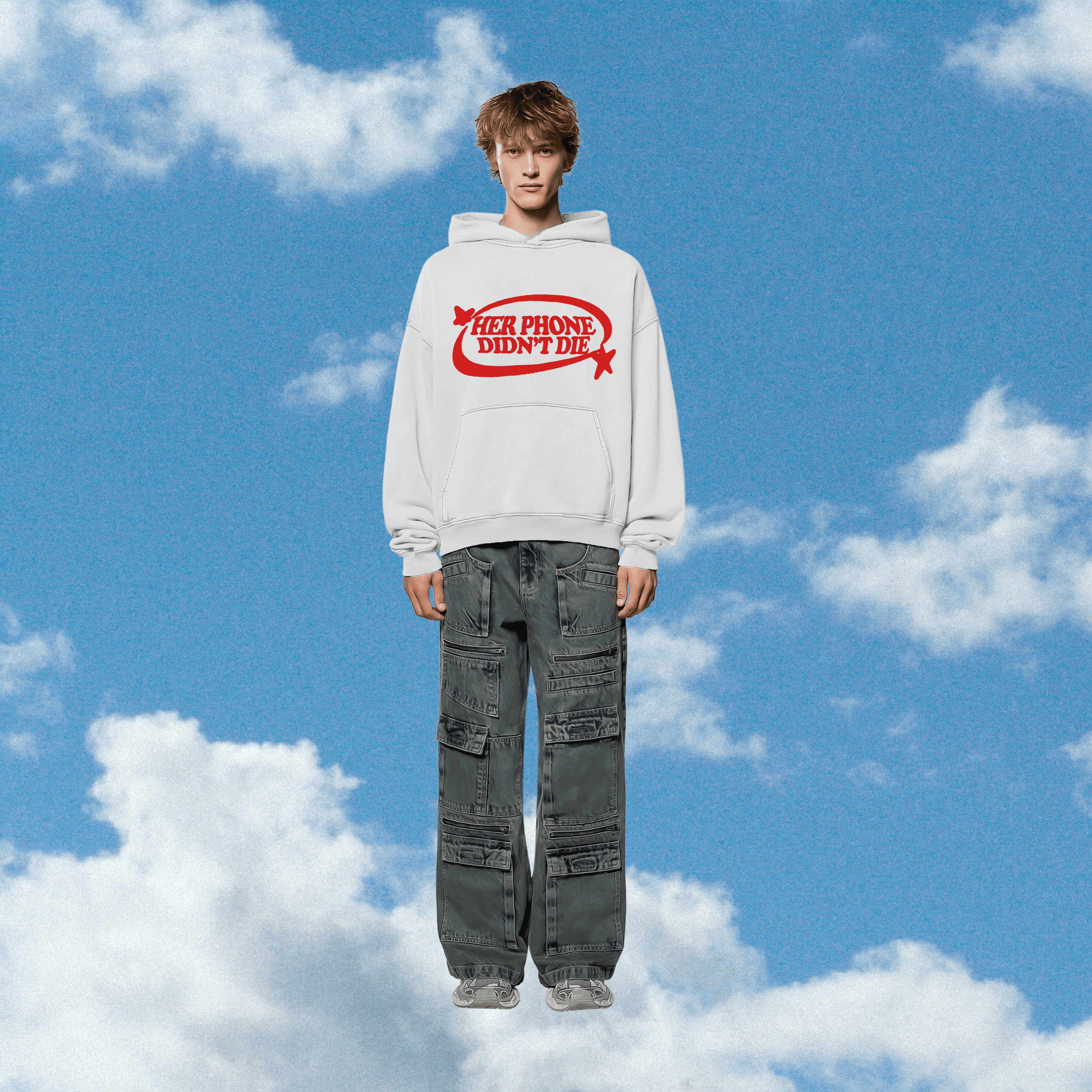 OVERSIZED STREETWEAR HOODIE WITH PRINT DESIGN