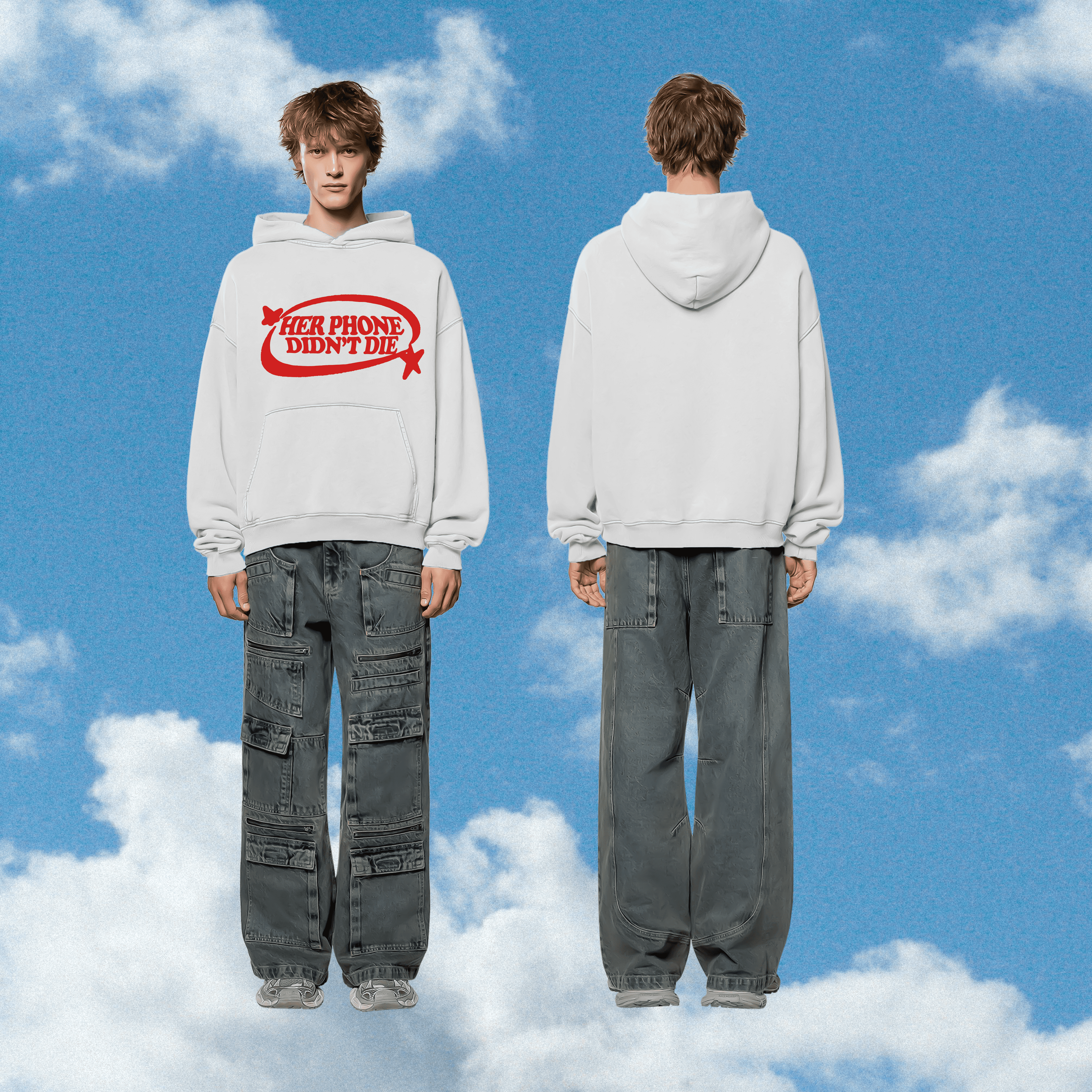 OVERSIZED STREETWEAR HOODIE WITH PRINT DESIGN