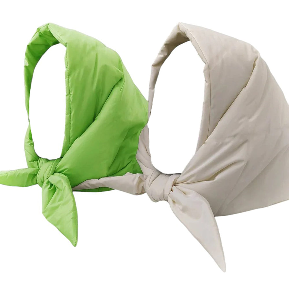 PADDED HOOD SCARF: BLACK INSULATED WINTER HOOD