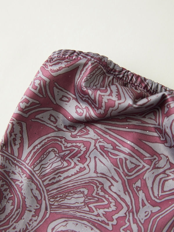 PAISLEY STRAPLESS TOP WITH OFFSET PRINT BANDEAU DESIGN