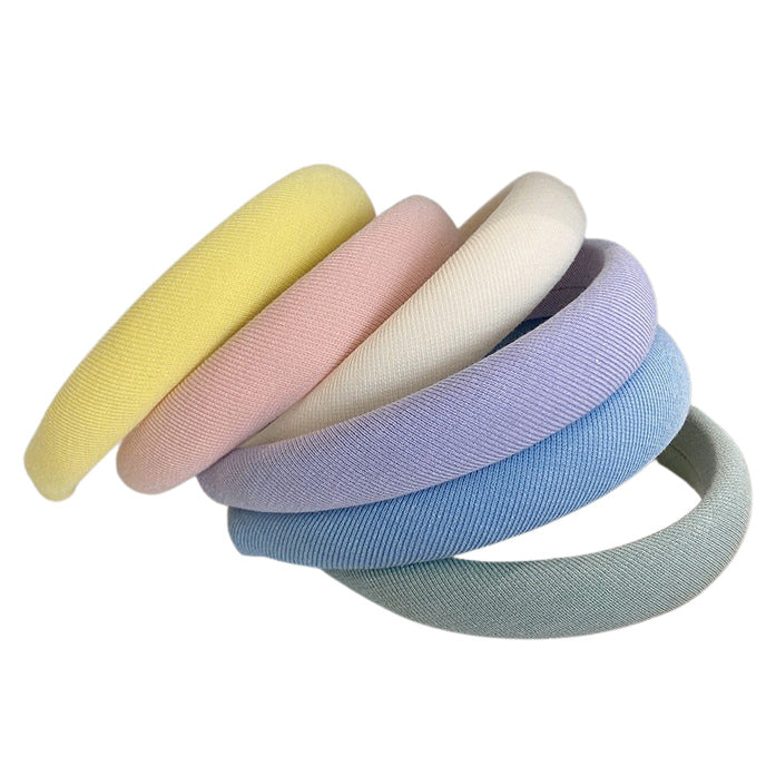 PASTEL-COLORED PADDED HEADBANDS FOR WOMEN AND GIRLS