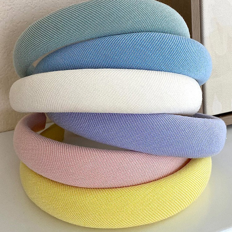 PASTEL-COLORED PADDED HEADBANDS FOR WOMEN AND GIRLS