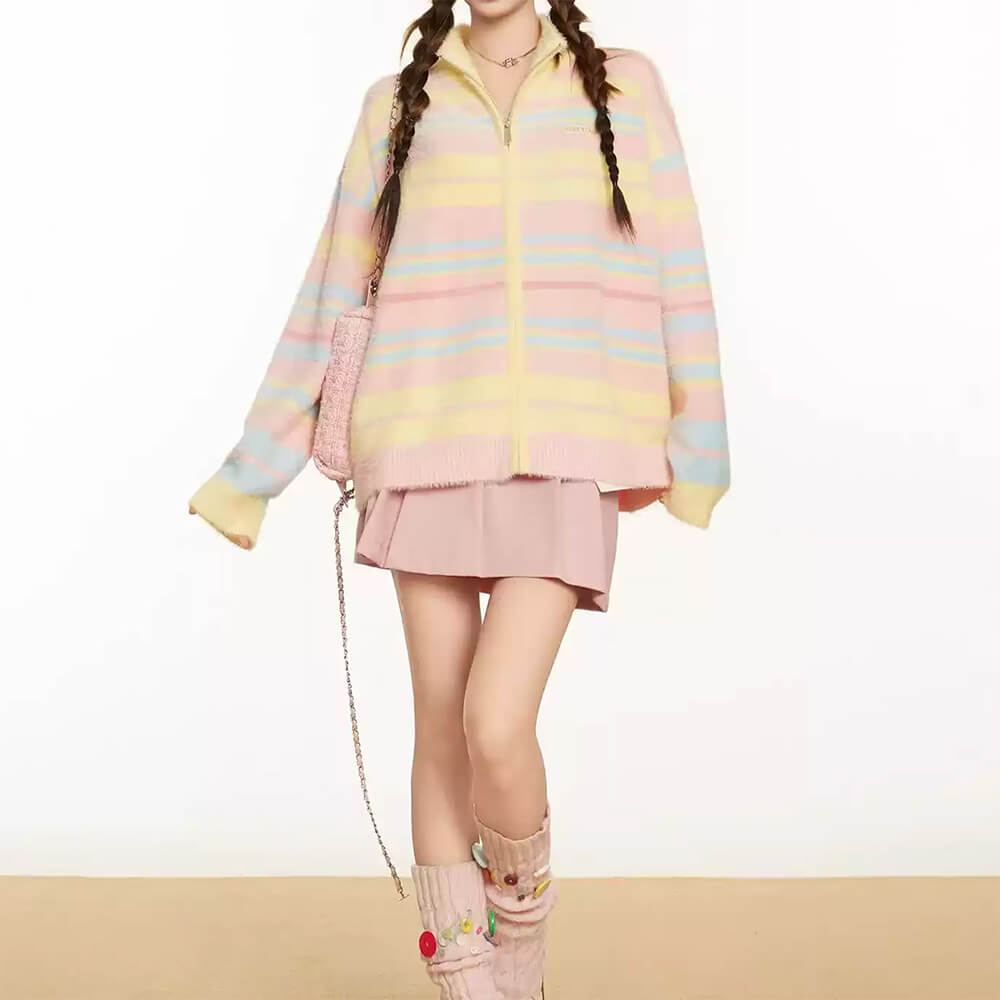 PASTEL DREAM KNIT JUMPER WITH BUST APPROXIMATELY MEASUREMENTS
