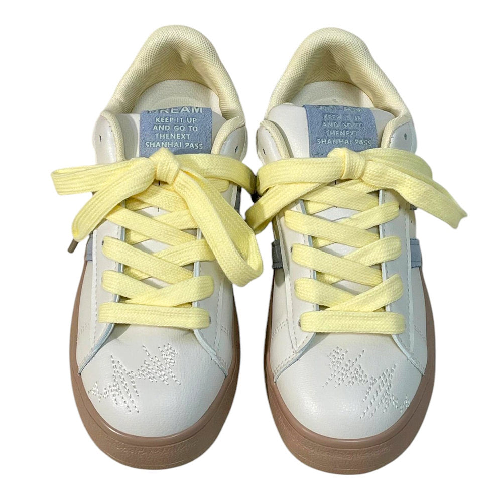 PASTEL SNEAKERS: CHARMING CHEESE PRINT AESTHETIC