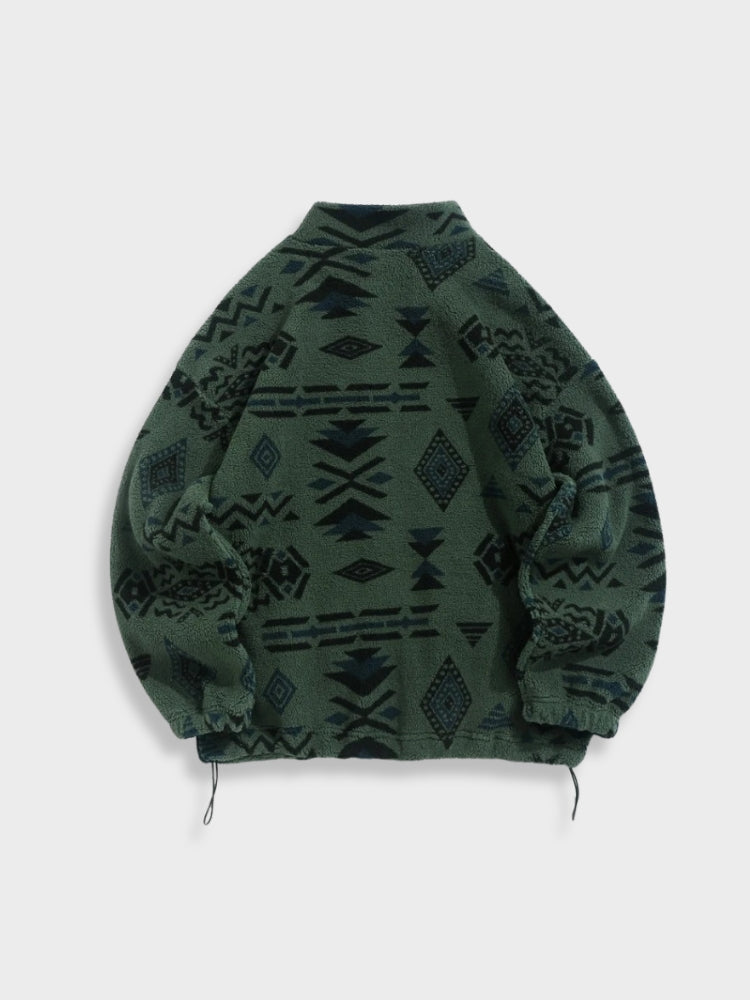 PATTERNED FLEECE JACKET FOR MEN