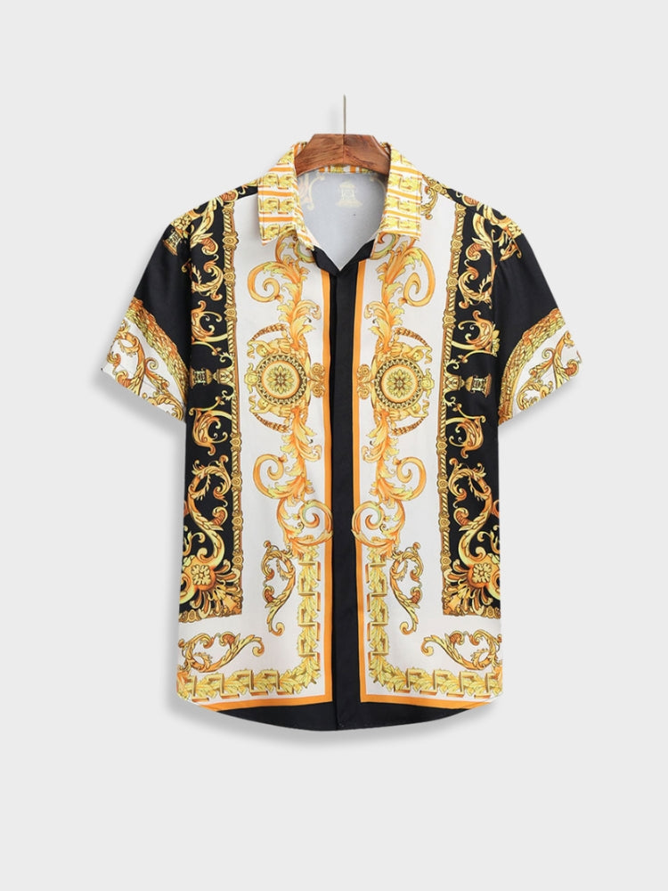 PATTERNED SHIRT AND SHORTS SET