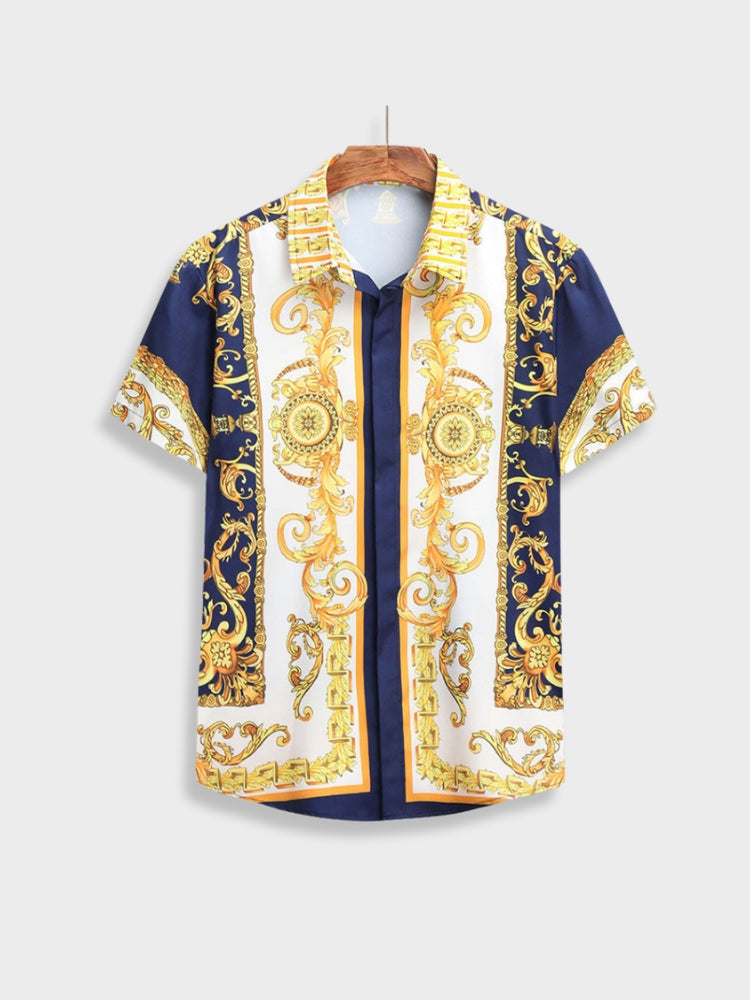 PATTERNED SHIRT AND SHORTS SET