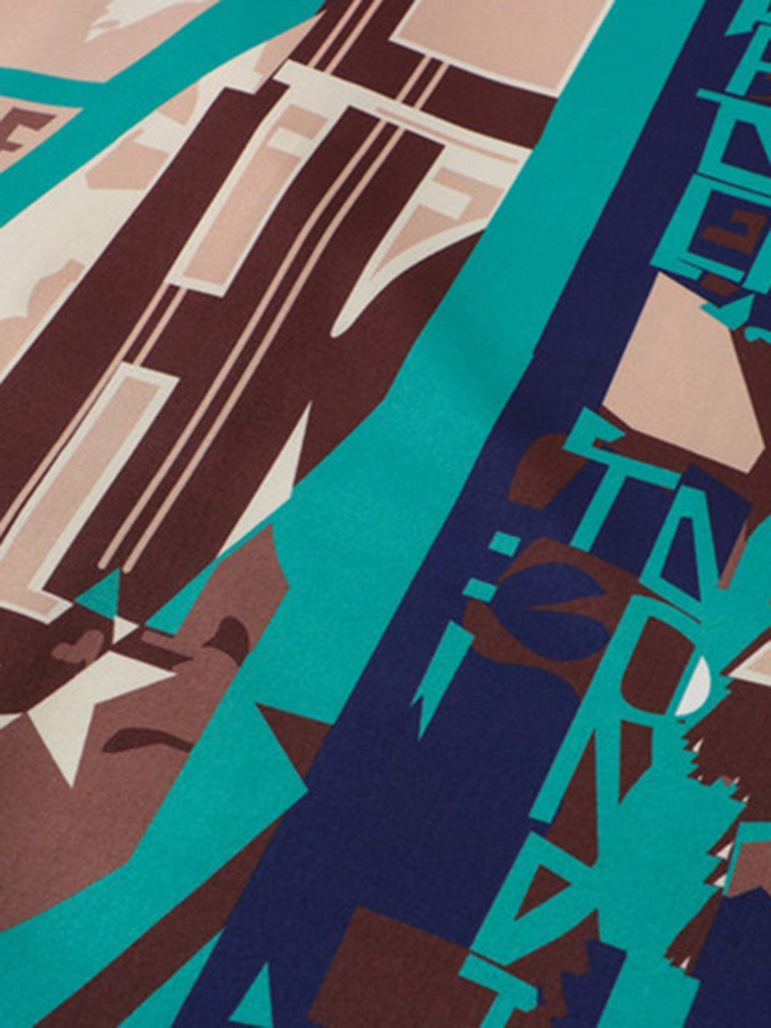 PATTERNED SHIRT AND SHORTS SET WITH UNIQUE DESIGN FOR LOOSE FIT