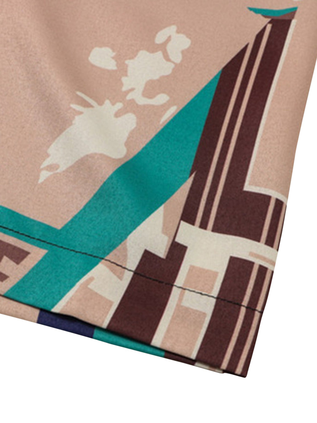 PATTERNED SHIRT AND SHORTS SET WITH UNIQUE DESIGN FOR LOOSE FIT