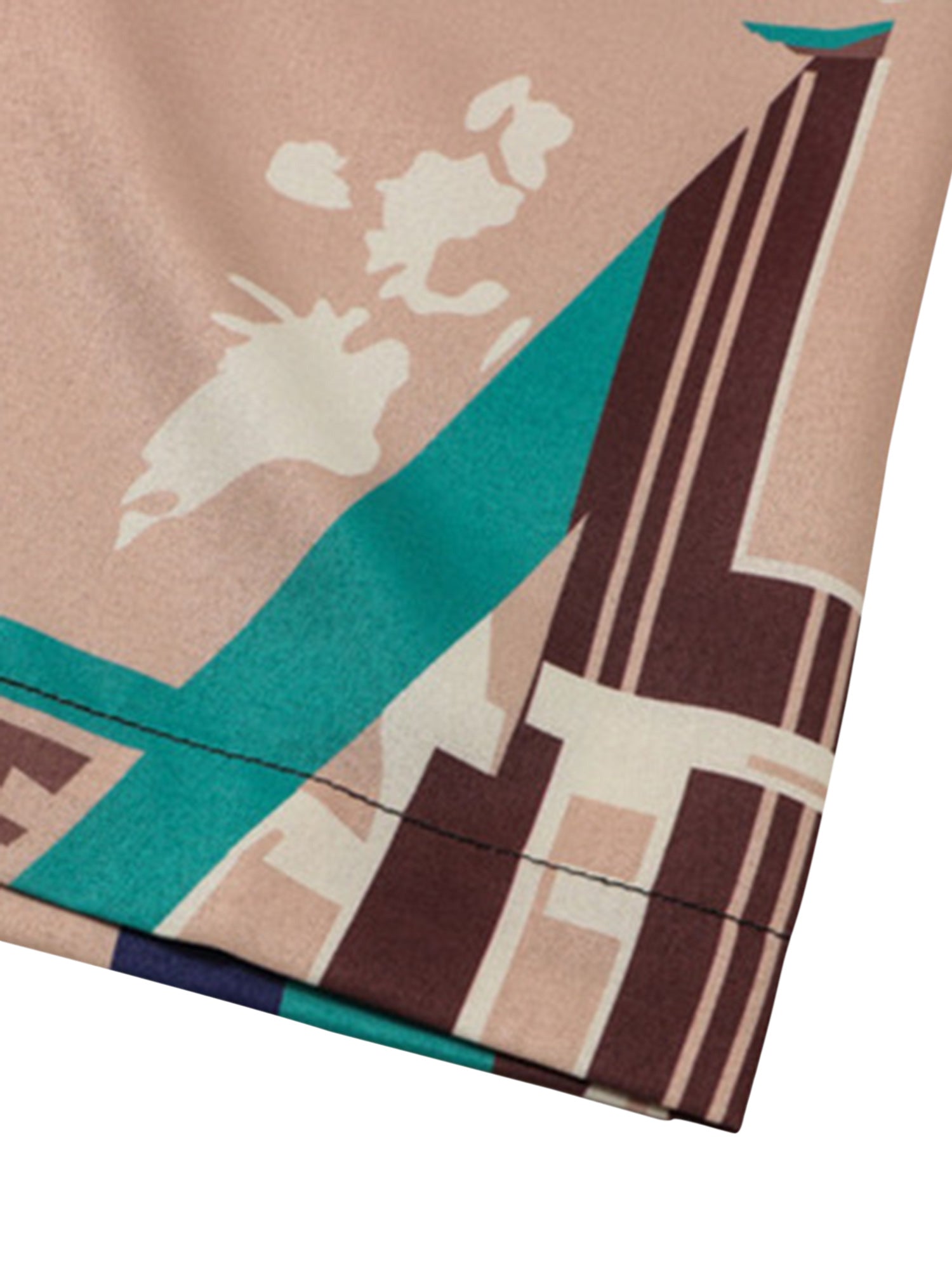 PATTERNED SHIRT AND SHORTS SET WITH UNIQUE DESIGN FOR LOOSE FIT