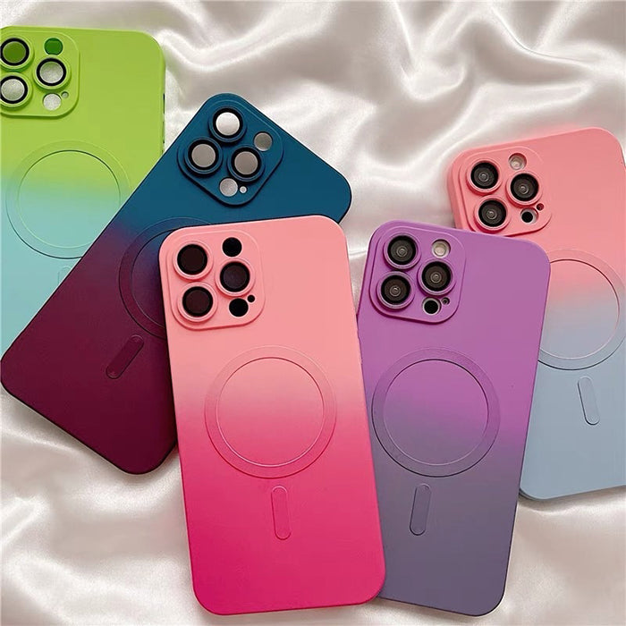 PINK AND BLUE GRADIENT MAGSAFE IPHONE CASE FOR GRADIENT MAGSAFE COMPATIBILITY