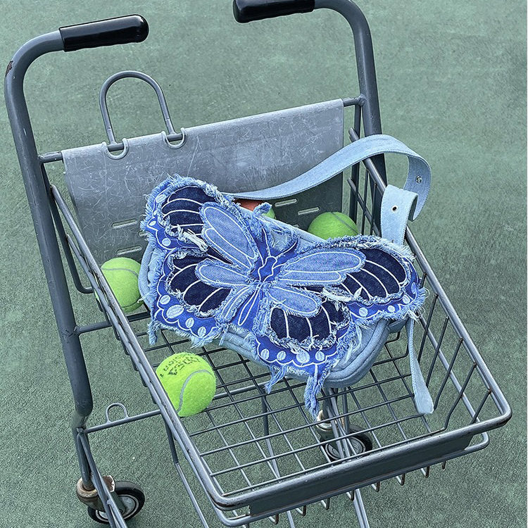 PINK BUTTERFLY-SHAPED HANDBAG WITH Y2K AESTHETIC STYLE