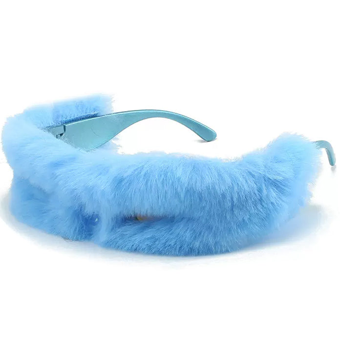 PINK FURRY SUNGLASSES ACCESSORY FOR FASHION AND COSTUMES