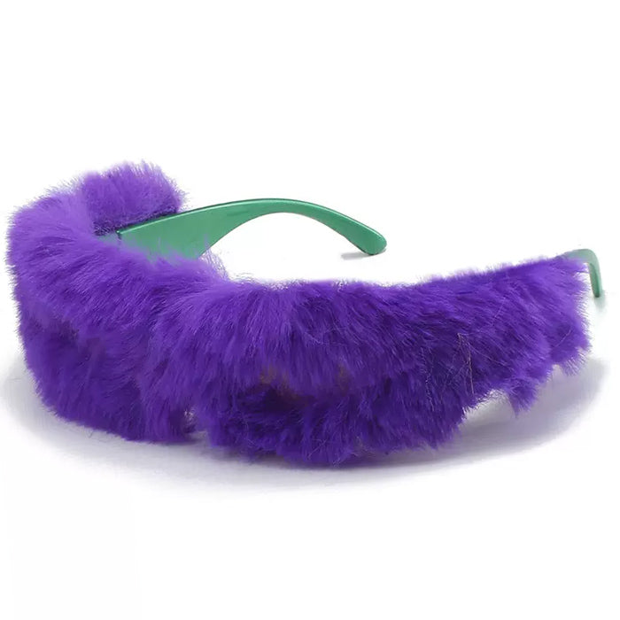PINK FURRY SUNGLASSES ACCESSORY FOR FASHION AND COSTUMES