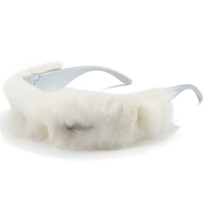 PINK FURRY SUNGLASSES ACCESSORY FOR FASHION AND COSTUMES