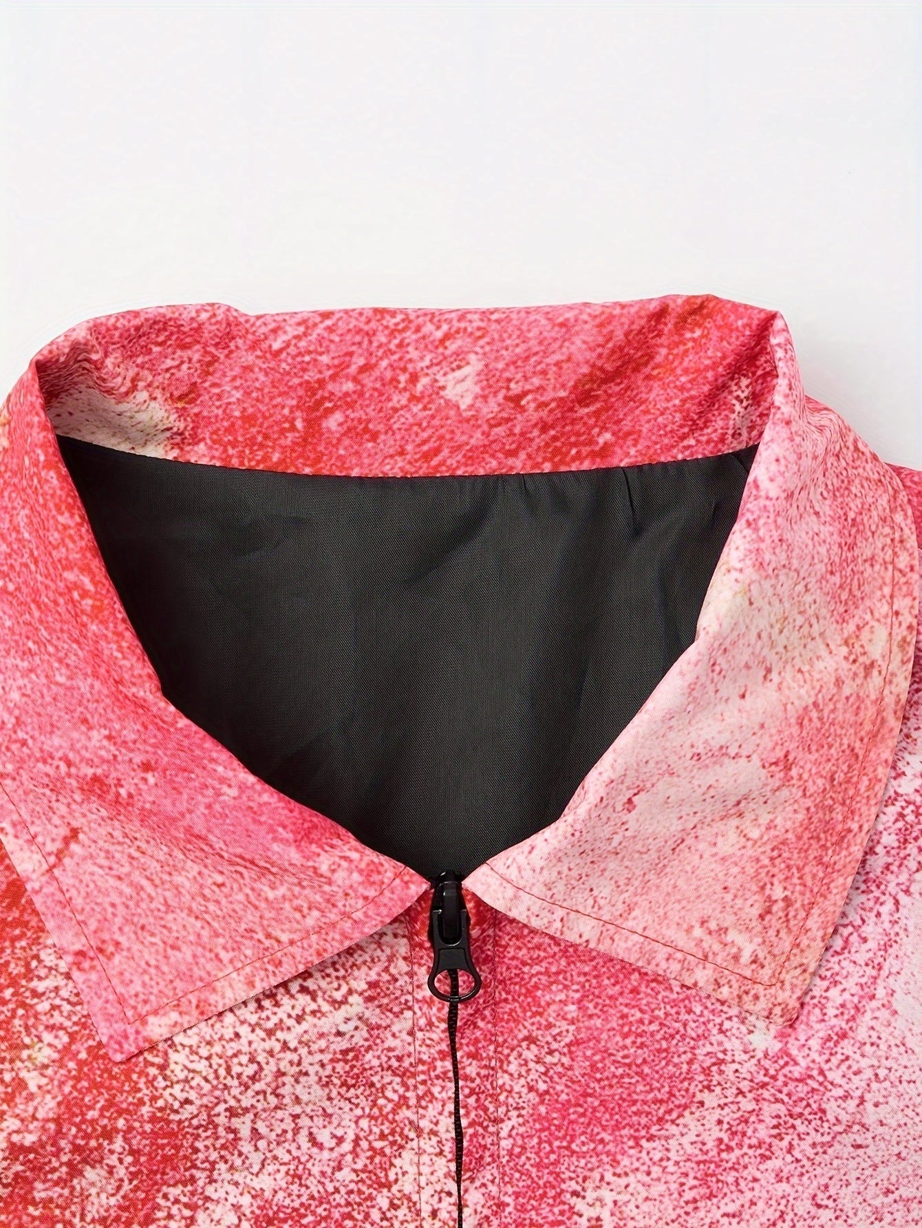 PINK JACKET WITH SMOKING SKULL GRAPHIC - Y2K PINK JACKET STYLE