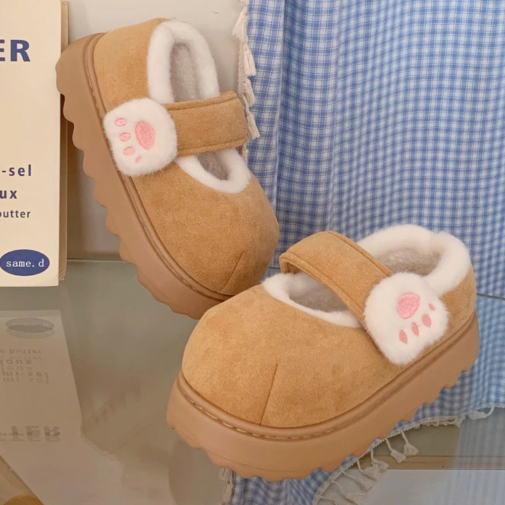 PINK KITTEN MARY JANES SOFT GIRL SLIPPERS