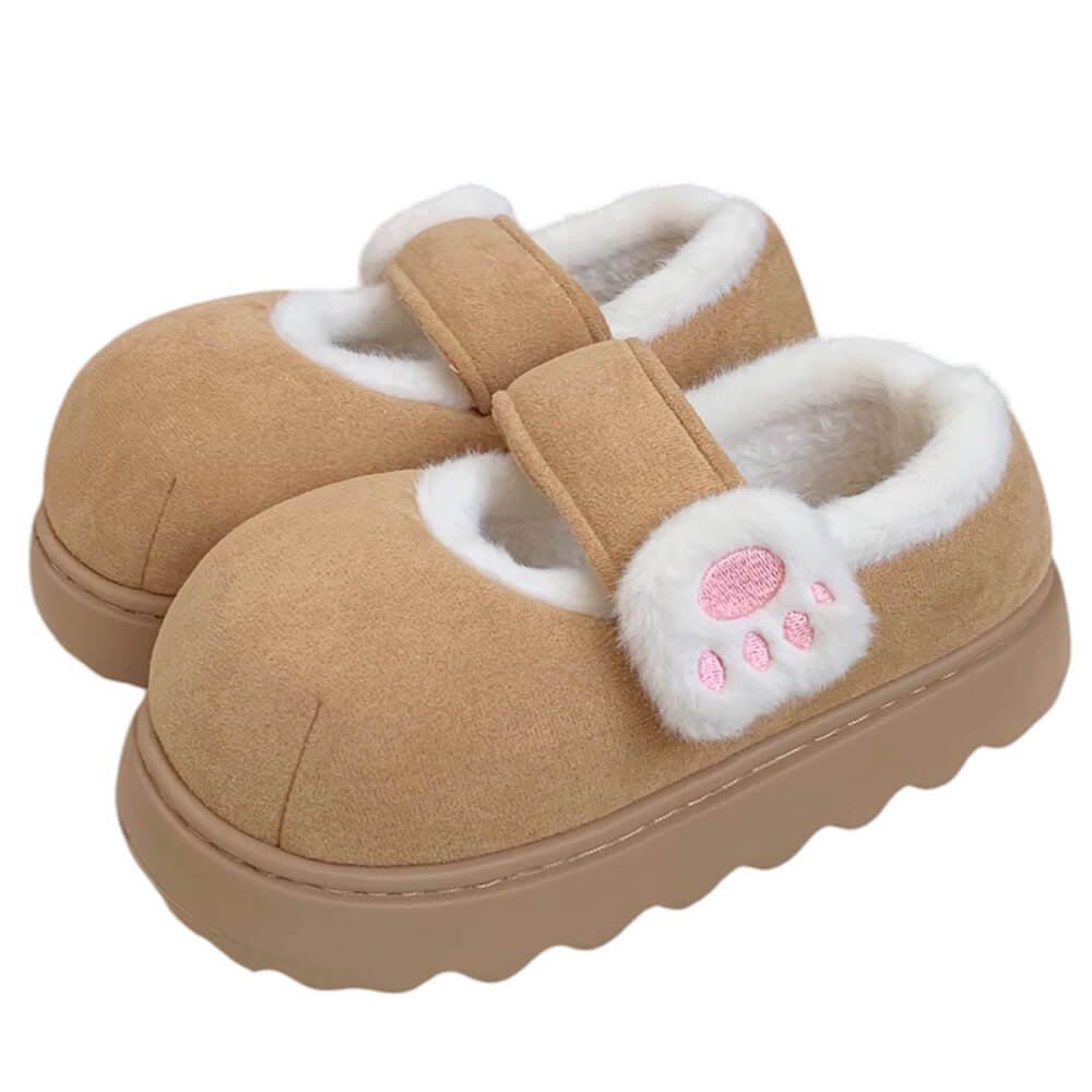 PINK KITTEN MARY JANES SOFT GIRL SLIPPERS