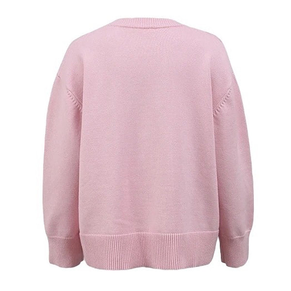 PINK KNITTED SWEATER FOR WOMEN