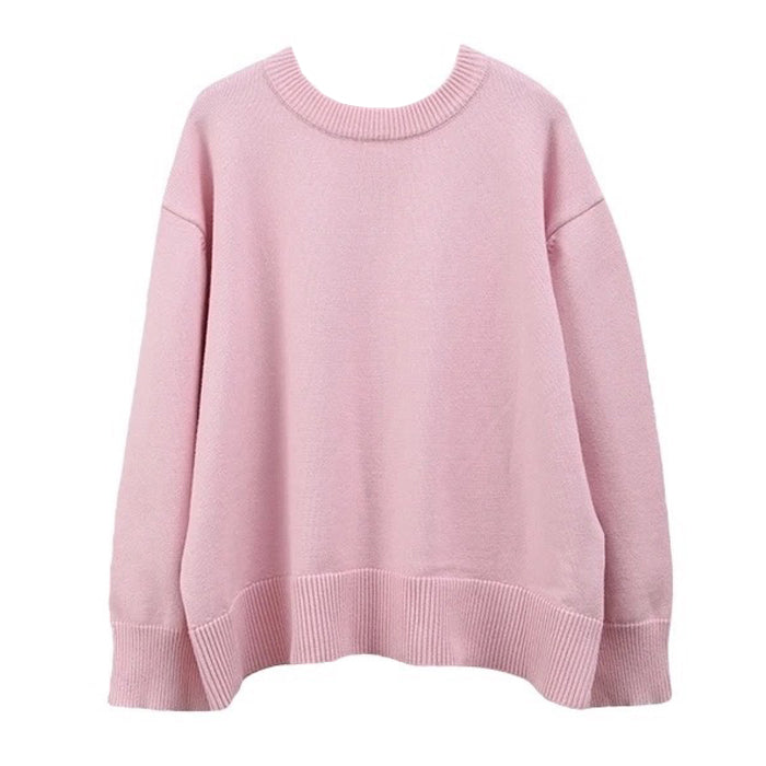 PINK KNITTED SWEATER FOR WOMEN