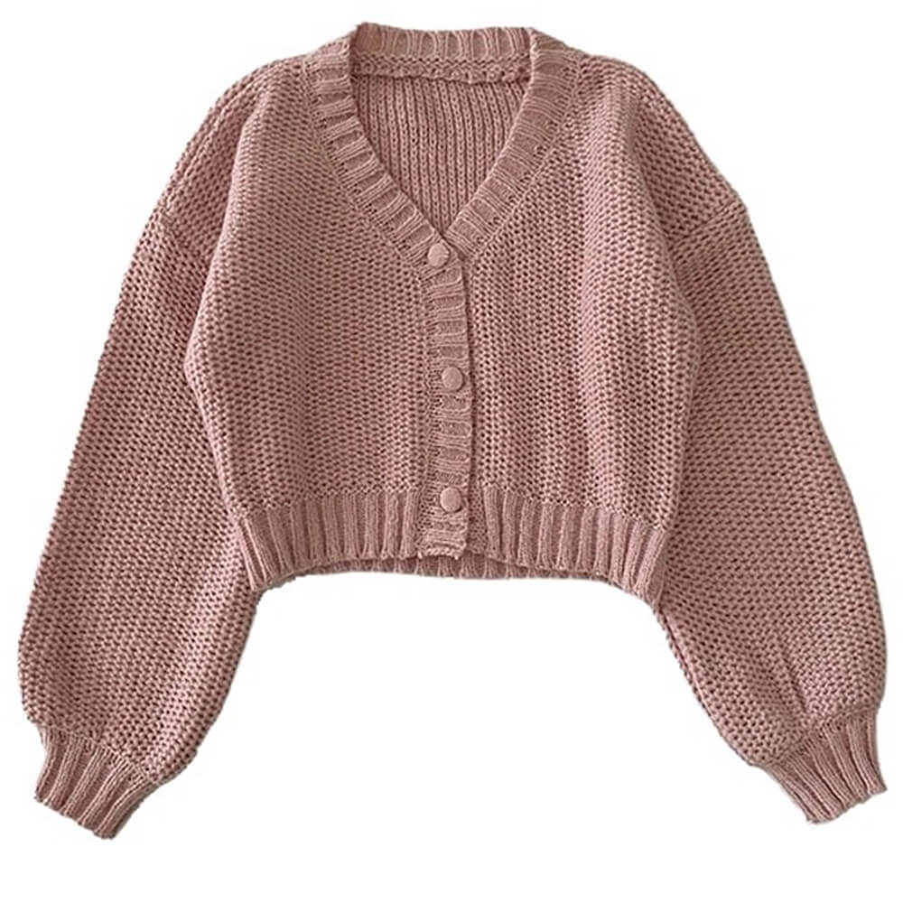 PINK PASTEL CROPPED CARDIGAN
