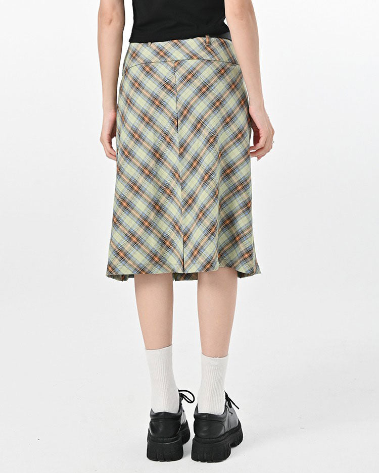 PINK PLAID KILT SKIRT PLEATED MINI KILT
