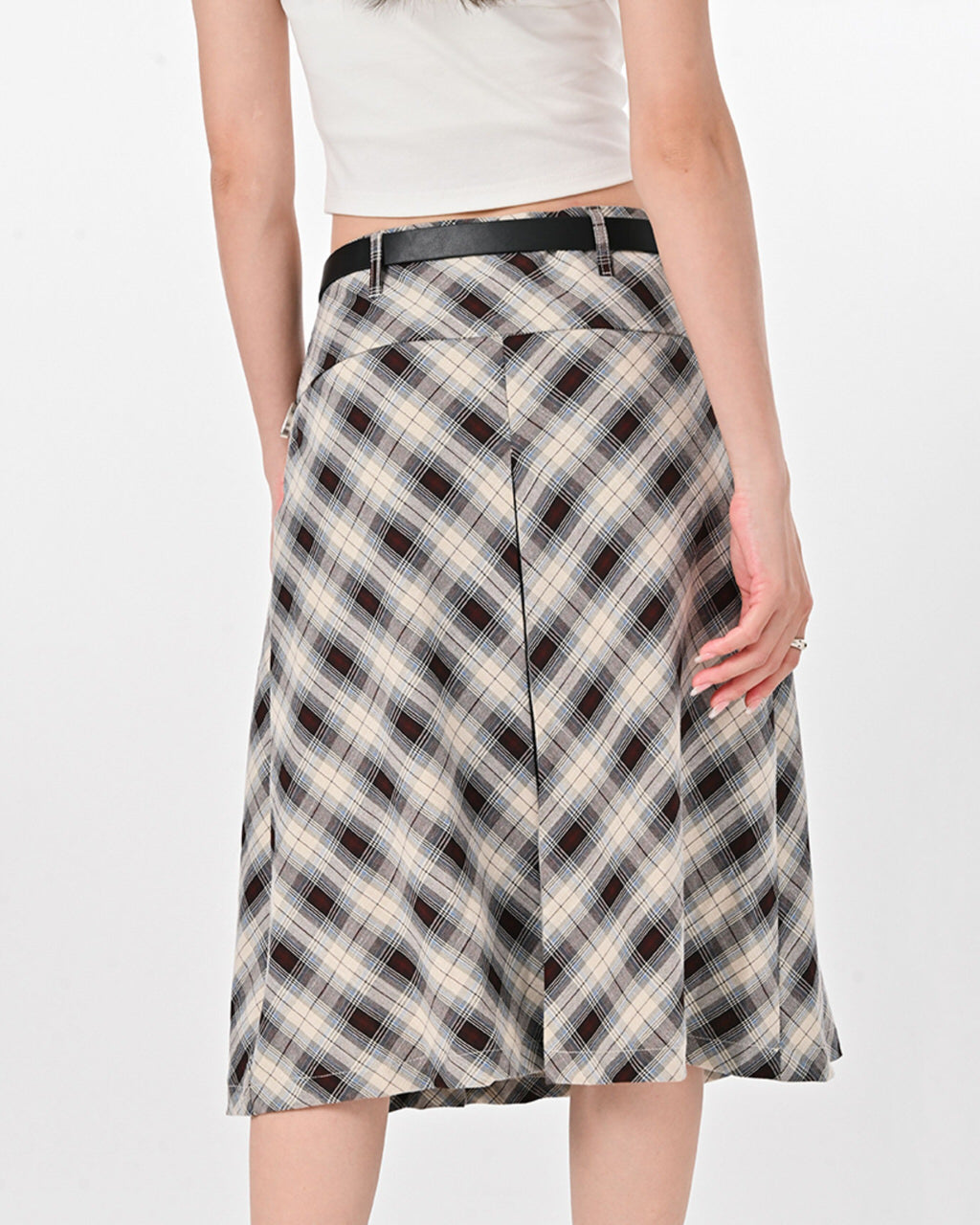 PINK PLAID KILT SKIRT PLEATED MINI KILT