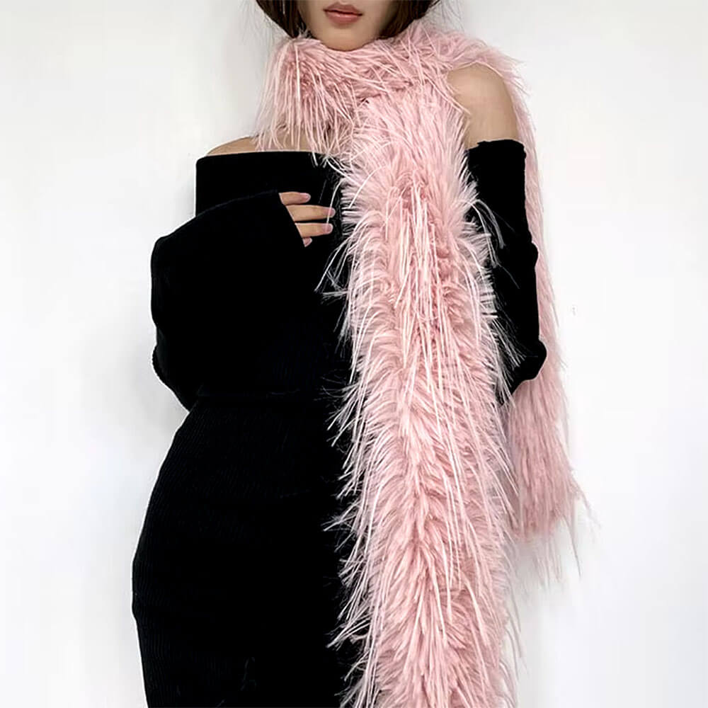 PINK PLUSH FAUX FUR THROW BOA