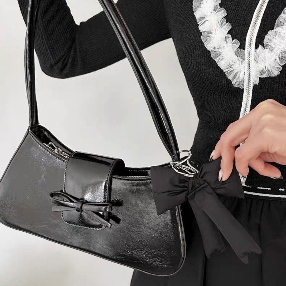 PINK PUFFY BOW KEYCHAIN ZINC ALLOY