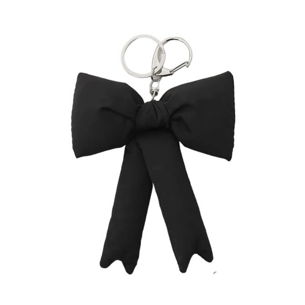 PINK PUFFY BOW KEYCHAIN ZINC ALLOY