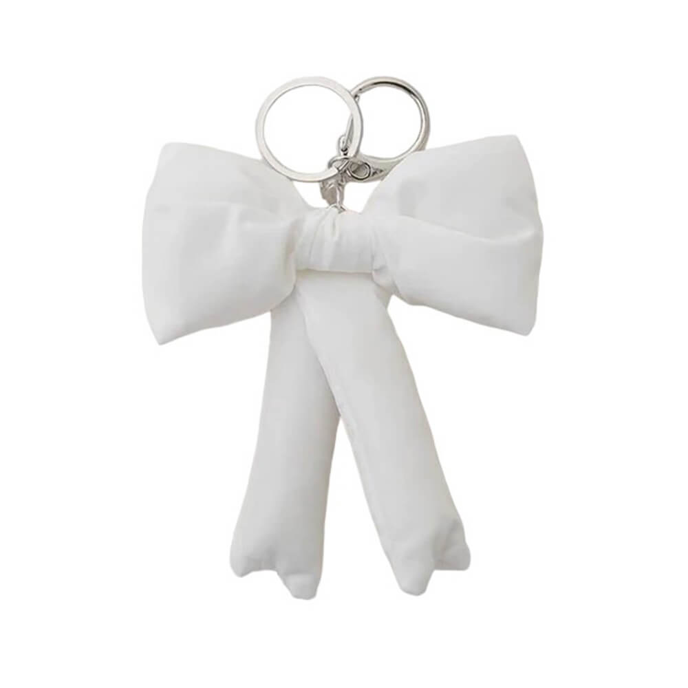 PINK PUFFY BOW KEYCHAIN ZINC ALLOY