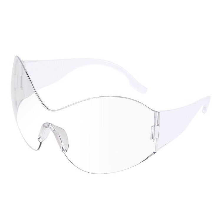 PINK SAFETY GLASSES WITH OVERSIZED SUNGLASSES DESIGN