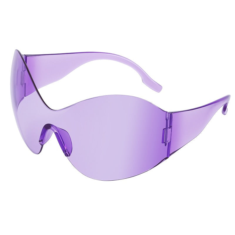 PINK SAFETY GLASSES WITH OVERSIZED SUNGLASSES DESIGN